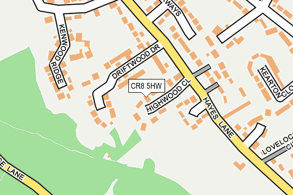 CR8 5HW map - OS OpenMap – Local (Ordnance Survey)