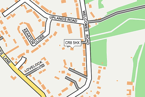 CR8 5HX map - OS OpenMap – Local (Ordnance Survey)