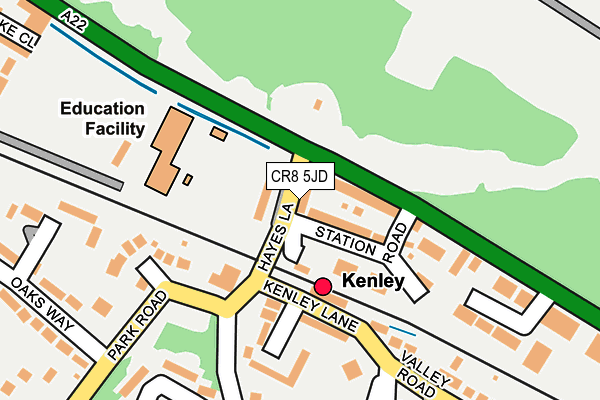 CR8 5JD map - OS OpenMap – Local (Ordnance Survey)