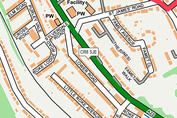 CR8 5JE map - OS OpenMap – Local (Ordnance Survey)