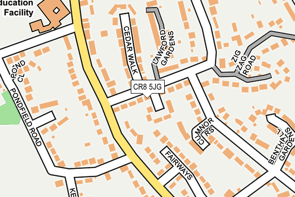 CR8 5JG map - OS OpenMap – Local (Ordnance Survey)