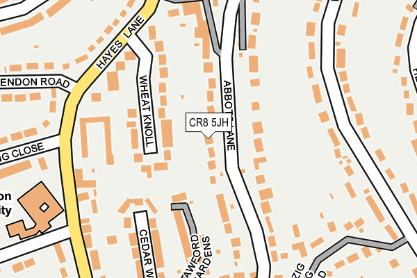 CR8 5JH map - OS OpenMap – Local (Ordnance Survey)