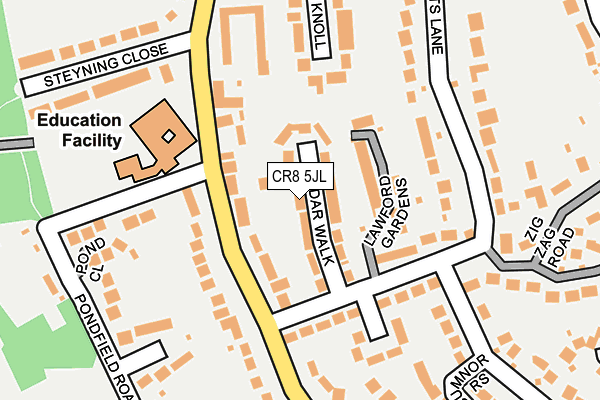 CR8 5JL map - OS OpenMap – Local (Ordnance Survey)