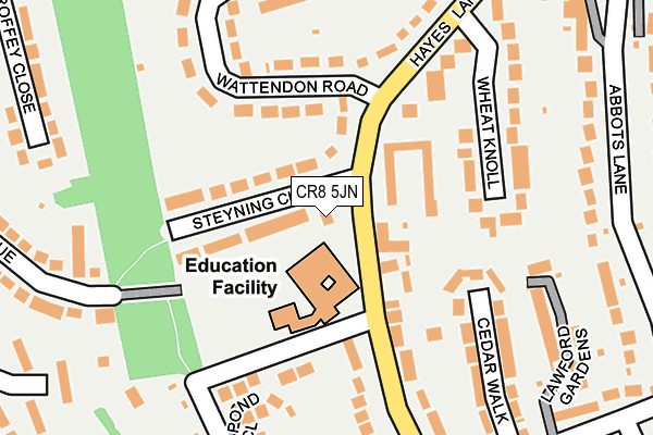 CR8 5JN map - OS OpenMap – Local (Ordnance Survey)