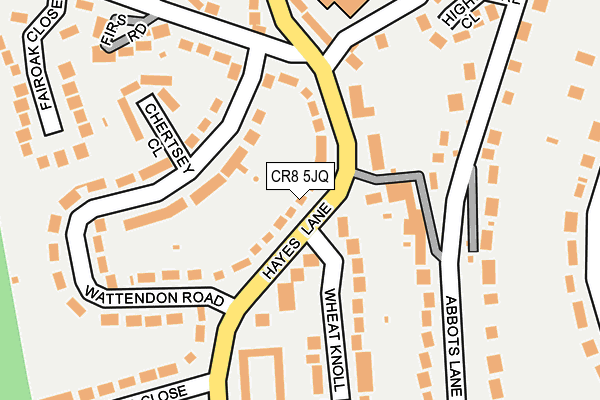 CR8 5JQ map - OS OpenMap – Local (Ordnance Survey)