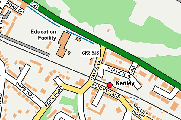 CR8 5JS map - OS OpenMap – Local (Ordnance Survey)