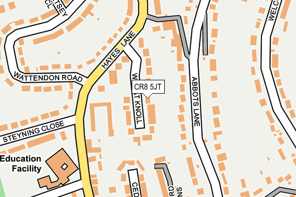 CR8 5JT map - OS OpenMap – Local (Ordnance Survey)