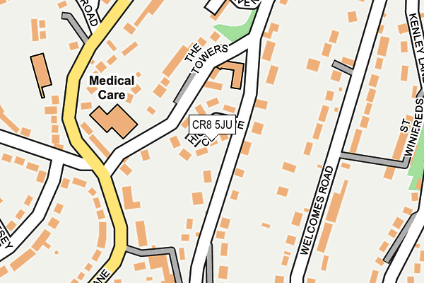 CR8 5JU map - OS OpenMap – Local (Ordnance Survey)