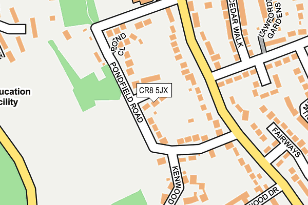 CR8 5JX map - OS OpenMap – Local (Ordnance Survey)