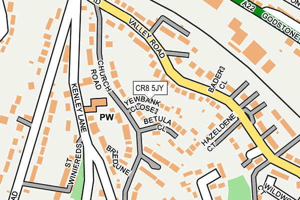 CR8 5JY map - OS OpenMap – Local (Ordnance Survey)