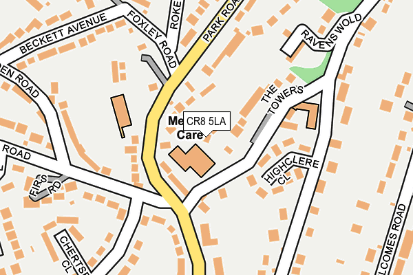 CR8 5LA map - OS OpenMap – Local (Ordnance Survey)