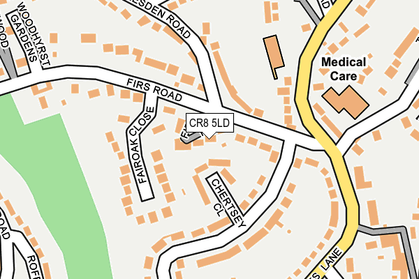 CR8 5LD map - OS OpenMap – Local (Ordnance Survey)