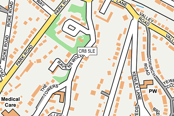 CR8 5LE map - OS OpenMap – Local (Ordnance Survey)
