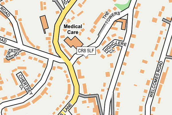 CR8 5LF map - OS OpenMap – Local (Ordnance Survey)