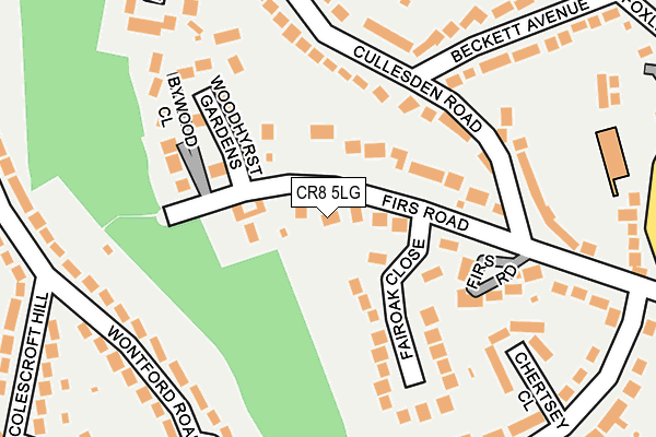 CR8 5LG map - OS OpenMap – Local (Ordnance Survey)