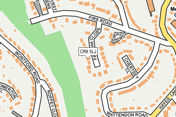 CR8 5LJ map - OS OpenMap – Local (Ordnance Survey)