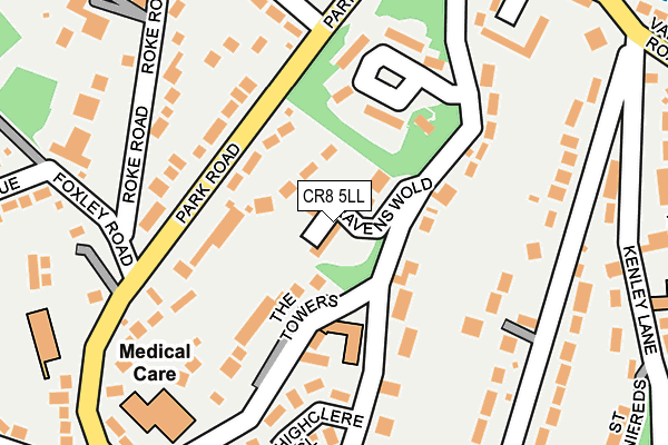 CR8 5LL map - OS OpenMap – Local (Ordnance Survey)