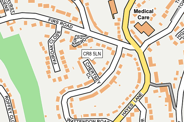 CR8 5LN map - OS OpenMap – Local (Ordnance Survey)