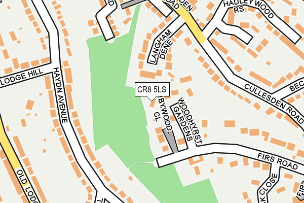 CR8 5LS map - OS OpenMap – Local (Ordnance Survey)