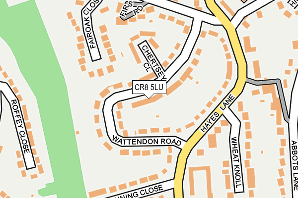 CR8 5LU map - OS OpenMap – Local (Ordnance Survey)