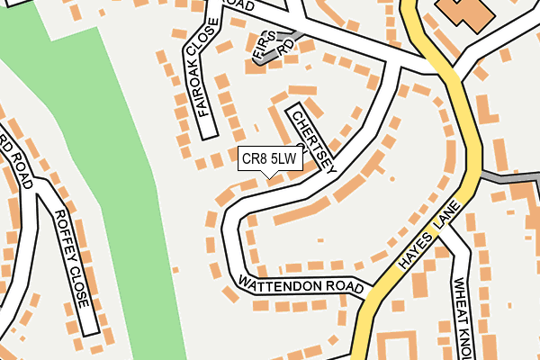 CR8 5LW map - OS OpenMap – Local (Ordnance Survey)