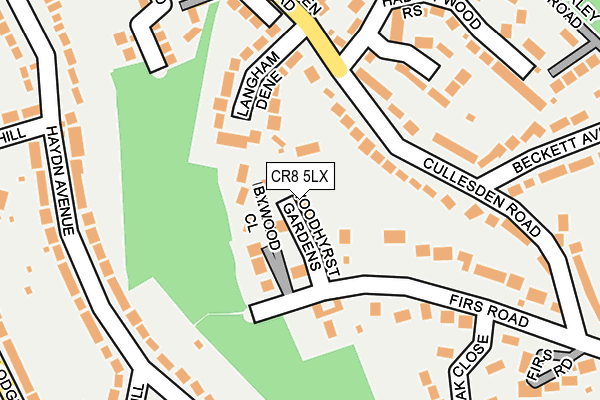 CR8 5LX map - OS OpenMap – Local (Ordnance Survey)