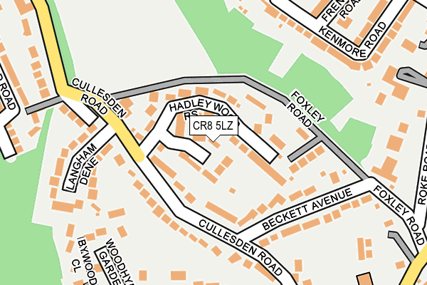 CR8 5LZ map - OS OpenMap – Local (Ordnance Survey)