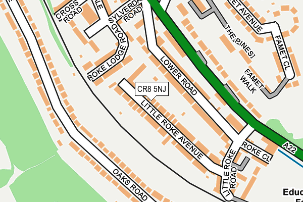 CR8 5NJ map - OS OpenMap – Local (Ordnance Survey)