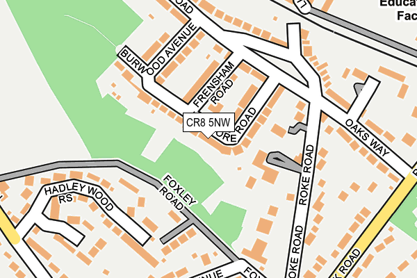 CR8 5NW map - OS OpenMap – Local (Ordnance Survey)