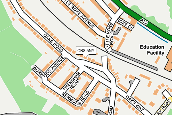 CR8 5NY map - OS OpenMap – Local (Ordnance Survey)