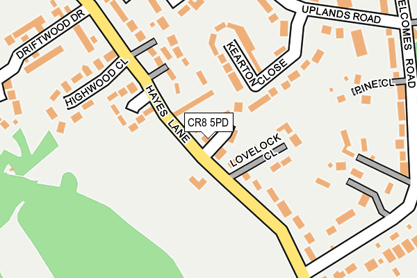 CR8 5PD map - OS OpenMap – Local (Ordnance Survey)