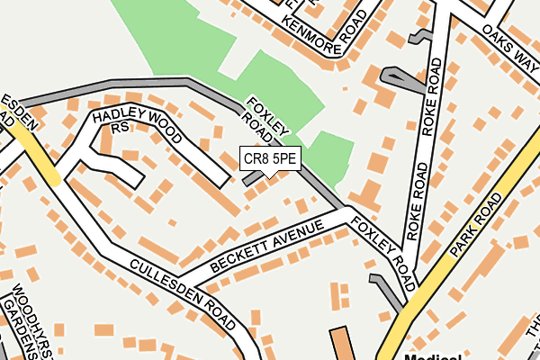 CR8 5PE map - OS OpenMap – Local (Ordnance Survey)