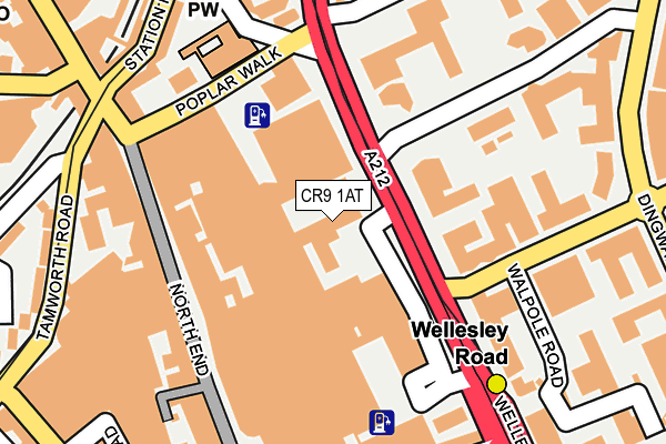 CR9 1AT map - OS OpenMap – Local (Ordnance Survey)