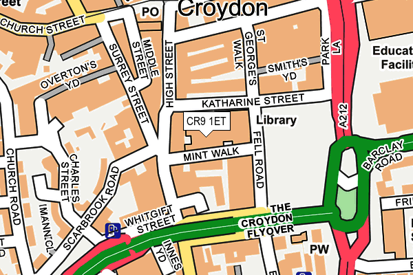 CR9 1ET map - OS OpenMap – Local (Ordnance Survey)