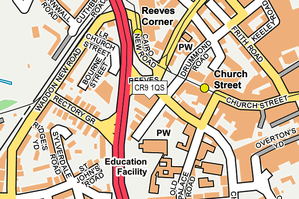 CR9 1QS map - OS OpenMap – Local (Ordnance Survey)