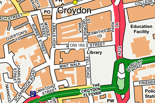 CR9 1RX map - OS OpenMap – Local (Ordnance Survey)