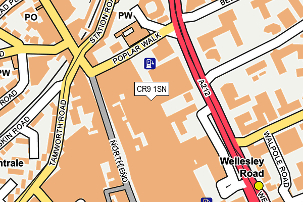 CR9 1SN map - OS OpenMap – Local (Ordnance Survey)