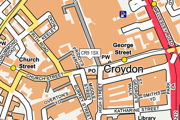 CR9 1SX map - OS OpenMap – Local (Ordnance Survey)