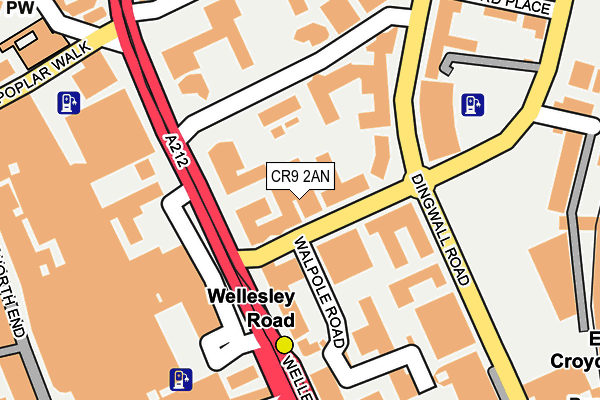 CR9 2AN map - OS OpenMap – Local (Ordnance Survey)