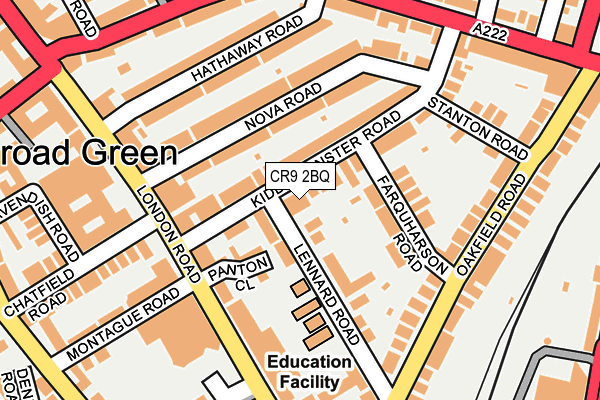CR9 2BQ map - OS OpenMap – Local (Ordnance Survey)