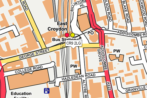 CR9 2LG map - OS OpenMap – Local (Ordnance Survey)