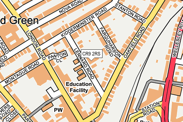 CR9 2RS map - OS OpenMap – Local (Ordnance Survey)