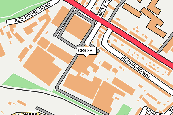 CR9 3AL map - OS OpenMap – Local (Ordnance Survey)