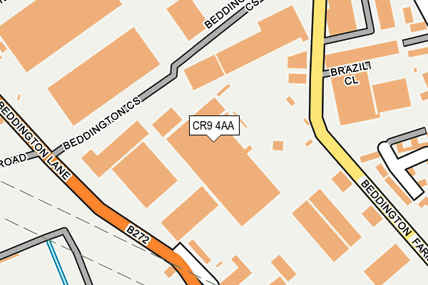 CR9 4AA map - OS OpenMap – Local (Ordnance Survey)