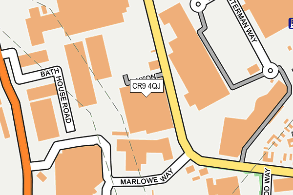 CR9 4QJ map - OS OpenMap – Local (Ordnance Survey)