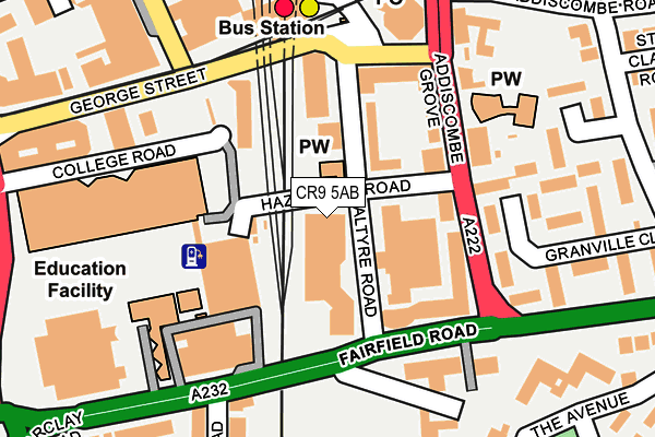 CR9 5AB map - OS OpenMap – Local (Ordnance Survey)