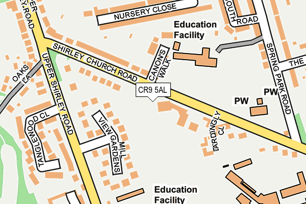 CR9 5AL map - OS OpenMap – Local (Ordnance Survey)