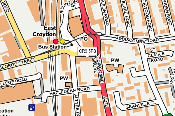 CR9 5PB map - OS OpenMap – Local (Ordnance Survey)