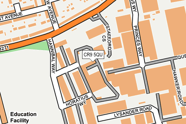 CR9 5QU map - OS OpenMap – Local (Ordnance Survey)