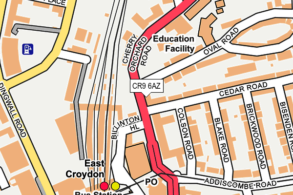 CR9 6AZ map - OS OpenMap – Local (Ordnance Survey)